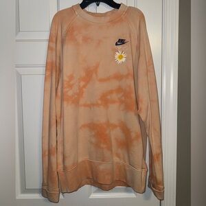 Pink Tie Dye Nike Crew Neck